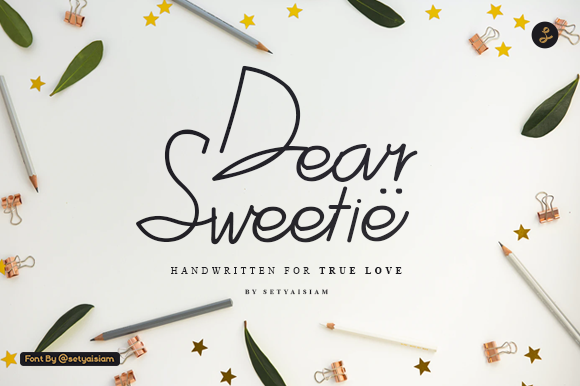 Dear Sweetie: A Friendly Handwritten Font for Branding