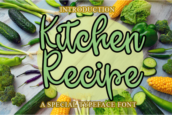 Kitchen Recipe: A Sweet Script Font for Crafters & Makers