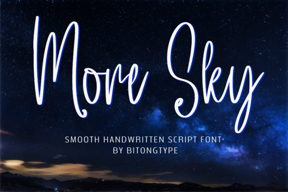 More Sky: A Flowing Script Font for Brand Identity