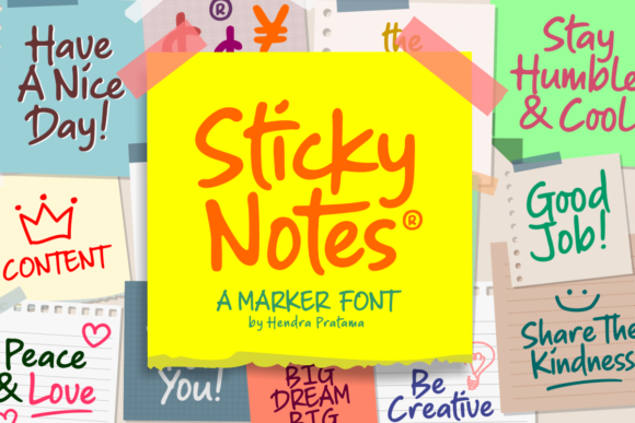 Sticky Notes Font: Elevating Web Design with Friendly Script Typography