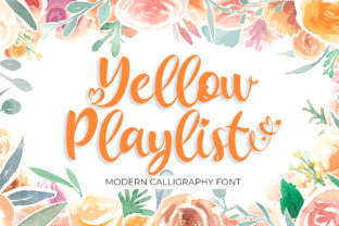 Yellow Playlist: A Romantic Script Font for Modern Campaign Design